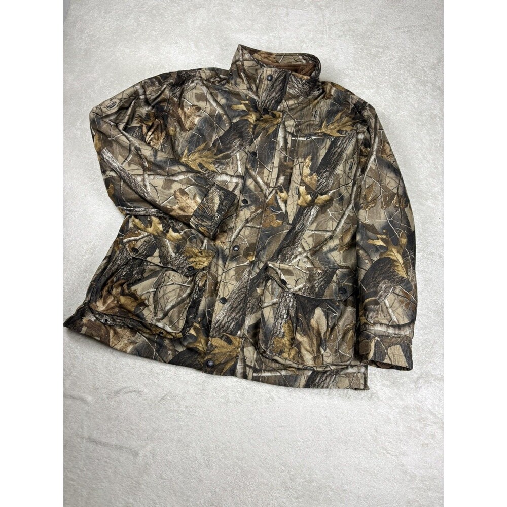 Field & Stream Realtree Hardwoods Camo Fleece Lined 2 in 1 Hunting Jacket Large